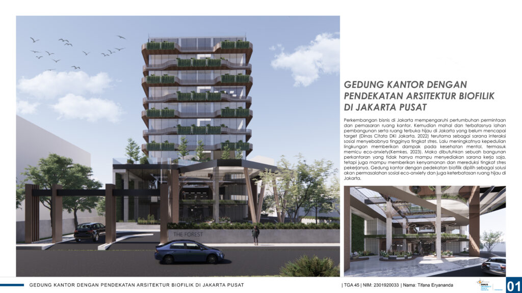 Gedung Kantor dengan Pendekatan Arsitektur Biofilik di Jakarta Pusat