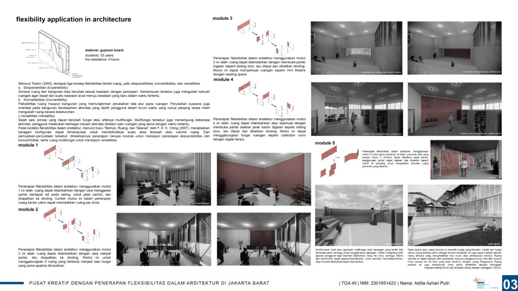 Pusat Kreatif dengan Penerapan Fleksibilitas dalam Arsitektur di Jakarta Barat