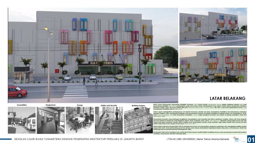 Sekolah Luar Biasa Tunanetra dengan Penerapan Arsitektur Perilaku di Jakarta Barat