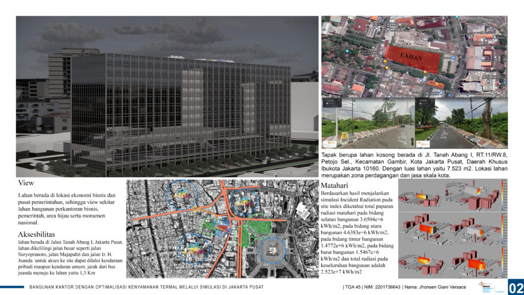 Bangunan Kantor dengan Optimalisasi Kenyamanan Termal Melalui Simulasi di Jakarta Pusat
