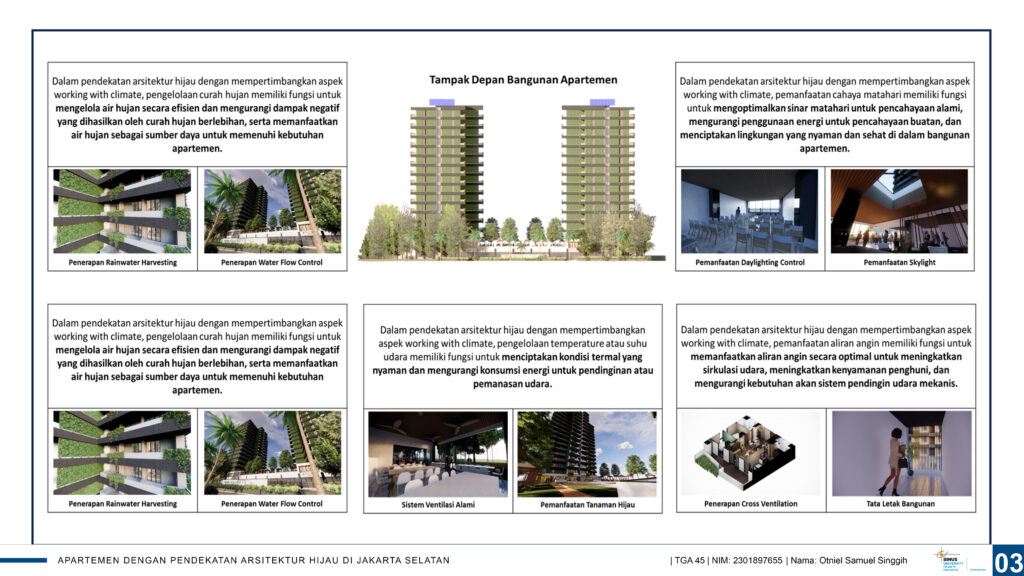 Apartemen Dengan Pendekatan Arsitektur Hijau di Jakarta Selatan