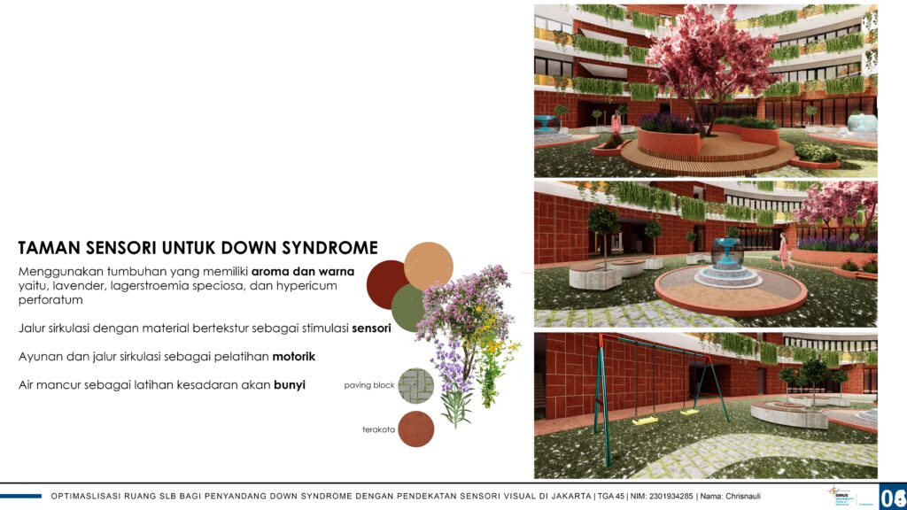 Optimalisasi Ruang SLB bagi Penyandang Down Syndrome dengan Pendekatan Sensori Visual