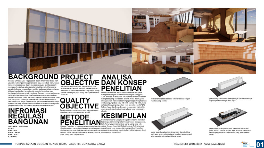 Perpustakaan dengan Ruang Ramah Akustik di Jakarta Barat