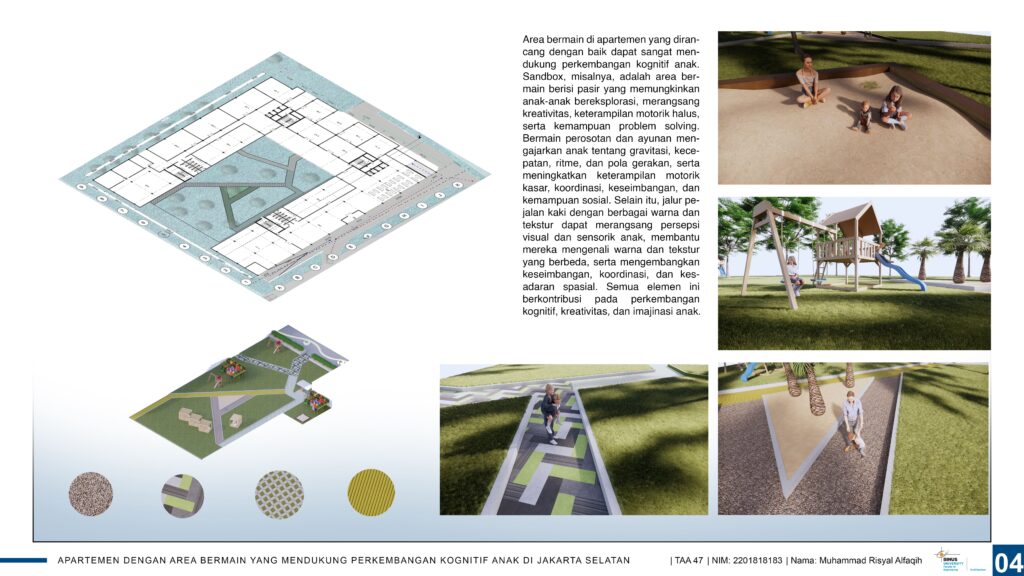 Apartemen dengan Area Bermain Yang Mendukung Pekembangan Kognitif Anak di Jakarta Selatan