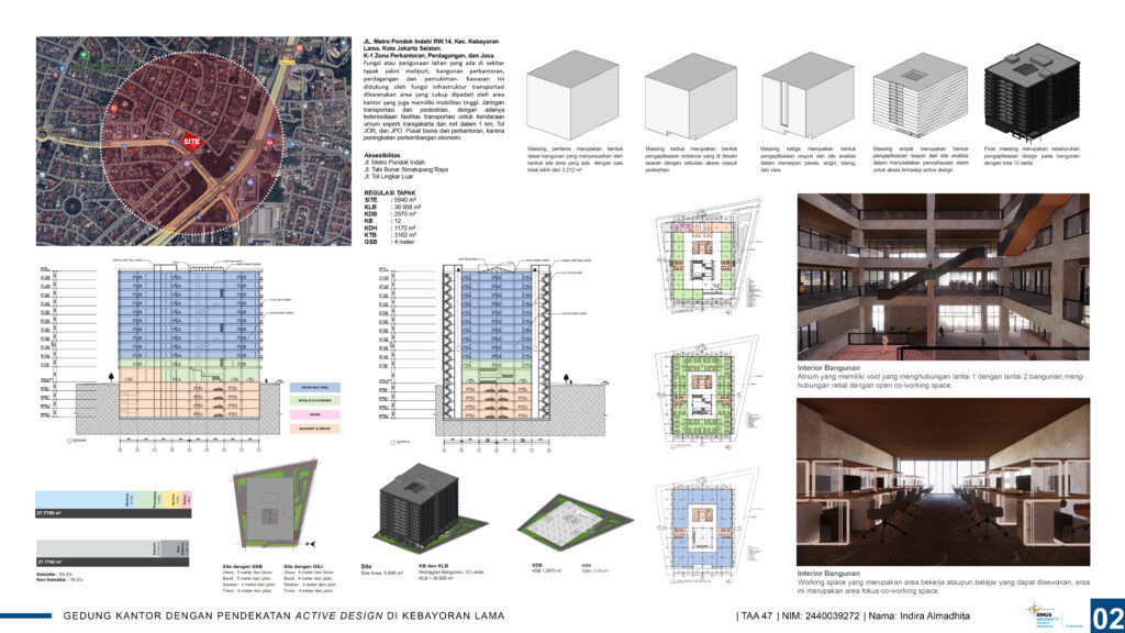 Gedung Kantor dengan Pendekatan Active Design di Kebayoran Lama