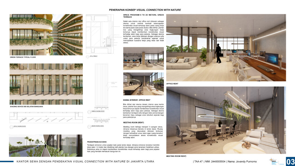 Kantor Sewa dengan Pendekatan Visual Connection with Nature di Jakarta Utara