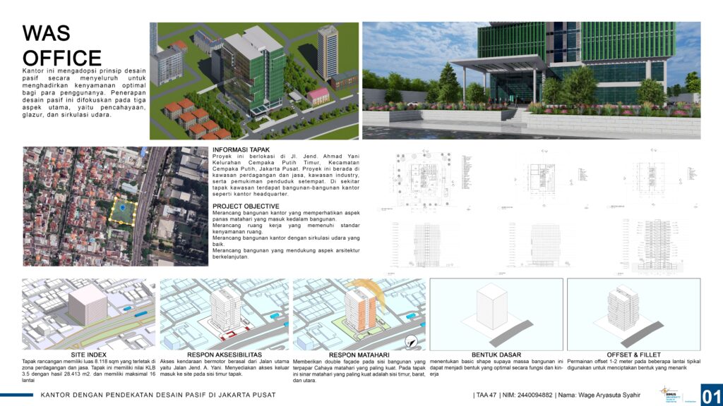 Kantor dengan Pendekatan Desain Pasif di Jakarta Pusat