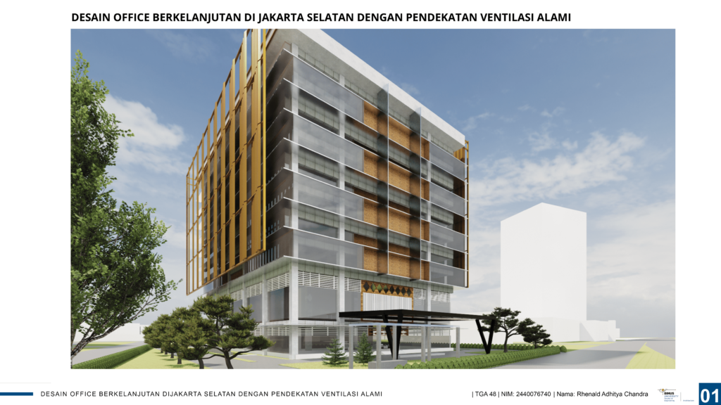 Desain Office Berkelanjutan di Jakarta Selatan dengan Pendekatan ventilasi alami