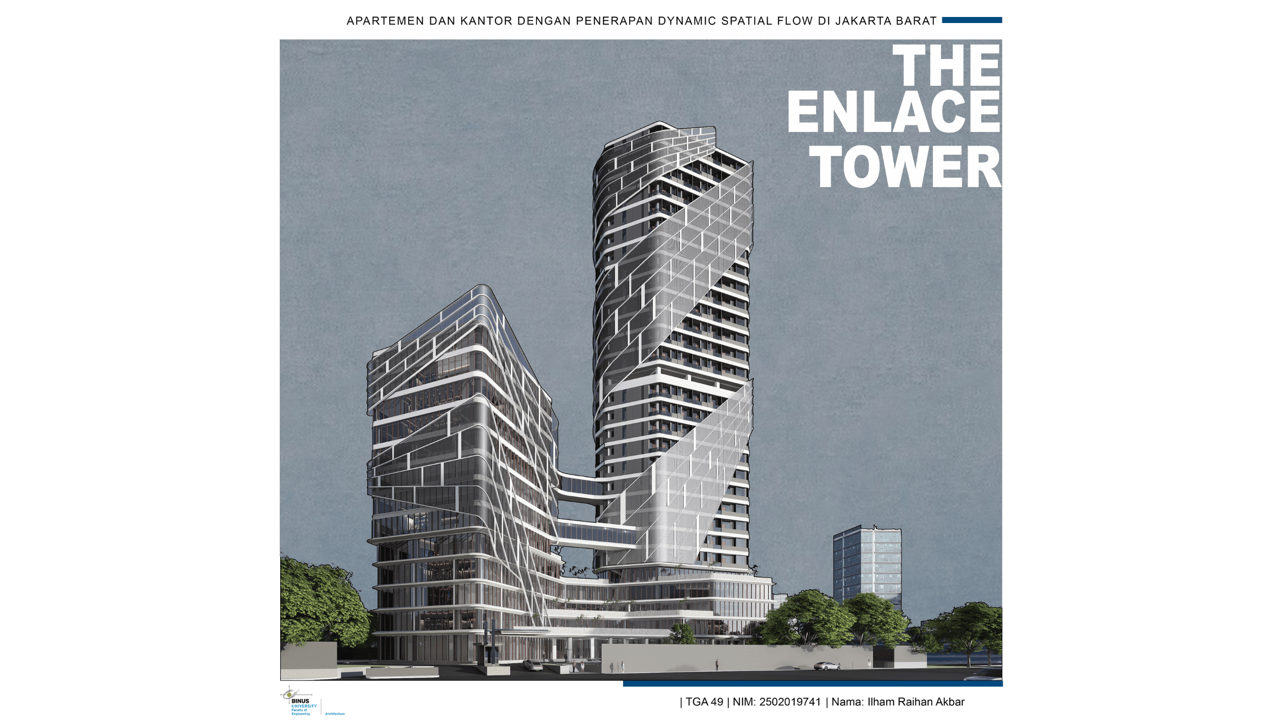 Apartemen dan Kantor dengan Penerapan Dynamic Spatial Flow di Jakarta Barat