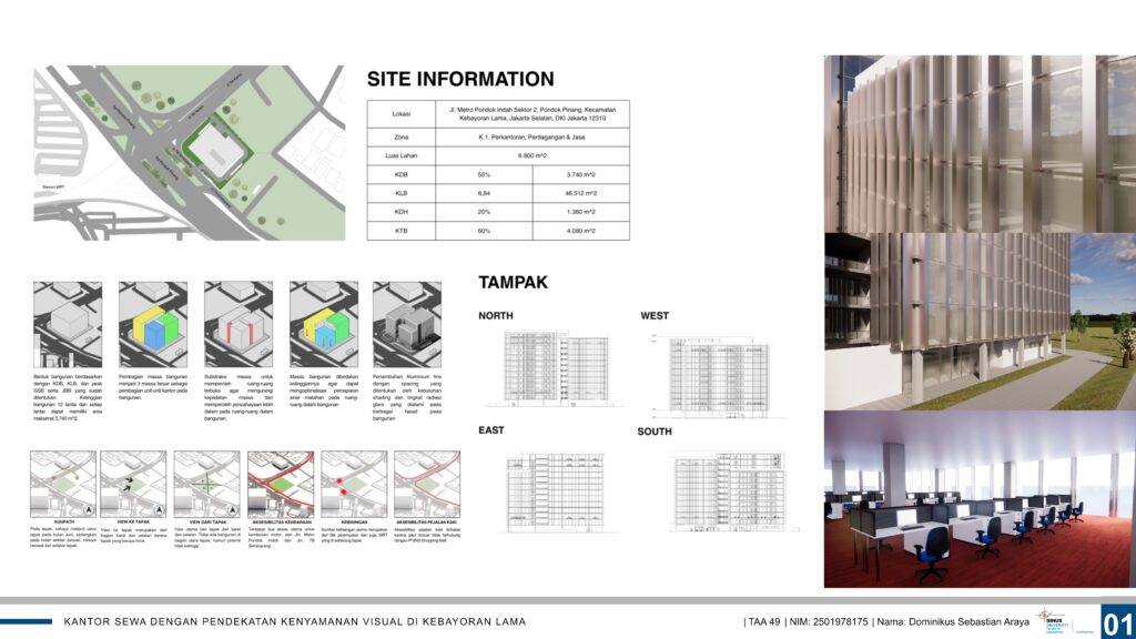 Kantor Sewa dengan Pendekatan Kenyamanan Visual di Kebayoran Lama