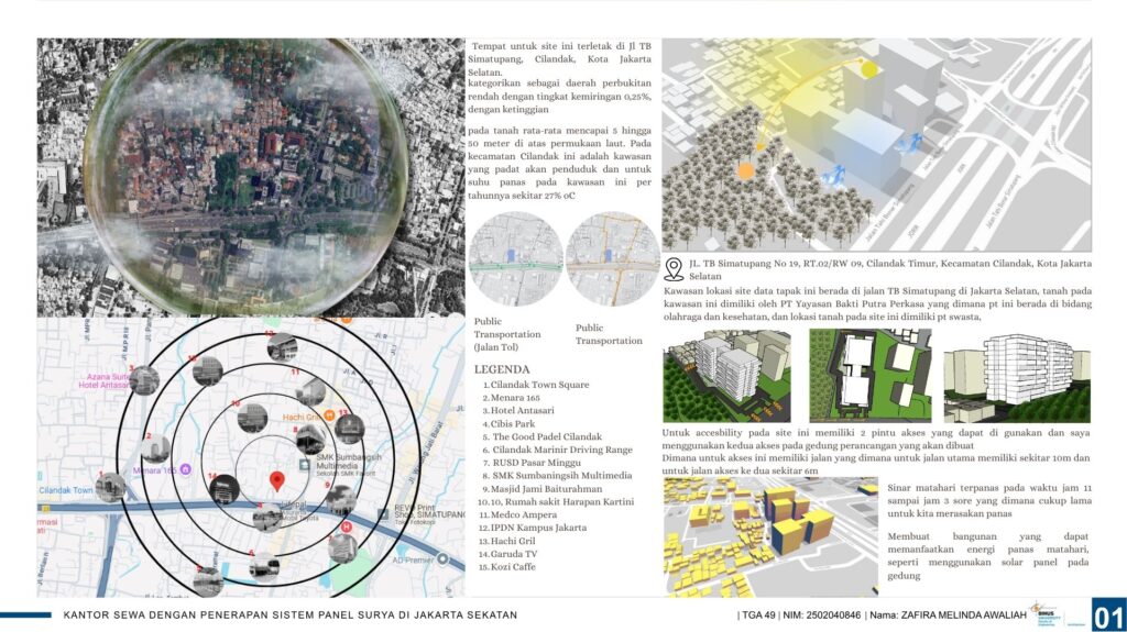 Kantor Sewa Dengan Penerapan Sistem Panel Surya di Jakarta Selatan