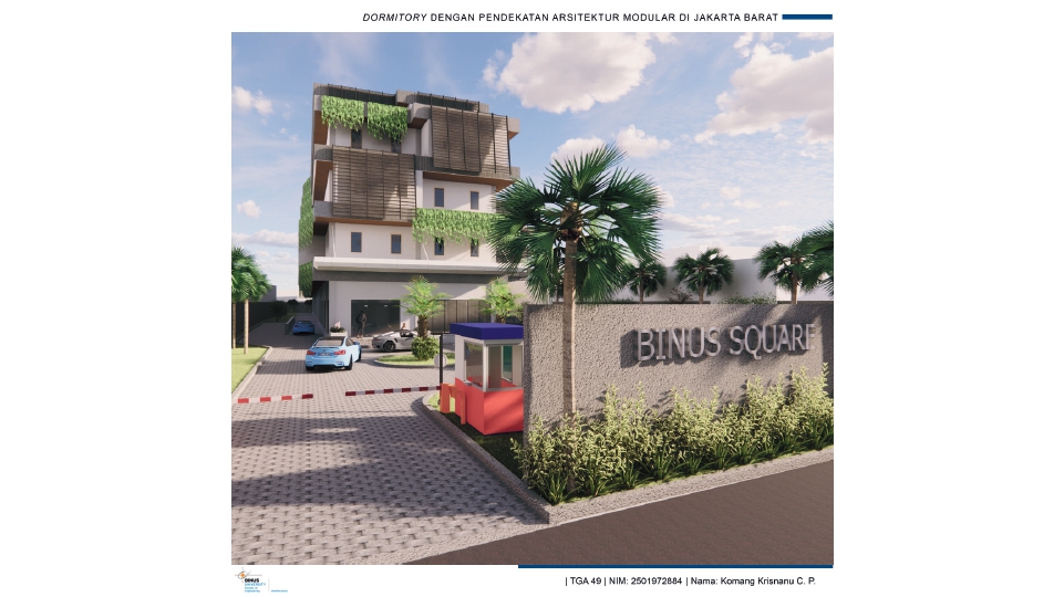 Dormitory Dengan Pendekatan Arsitektur Modular di Jakarta Barat