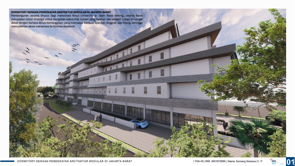 Dormitory Dengan Pendekatan Arsitektur Modular di Jakarta Barat