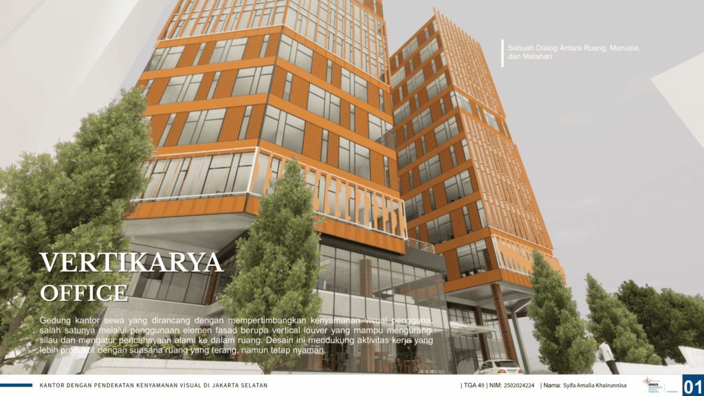 Kantor Dengan Pendekatan Kenyamanan Visual Di Jakarta Selatan