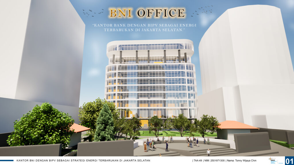 Kantor BNI Dengan BIPV Sebagai Strategi Energi Terbarukan di Jakarta Selatan