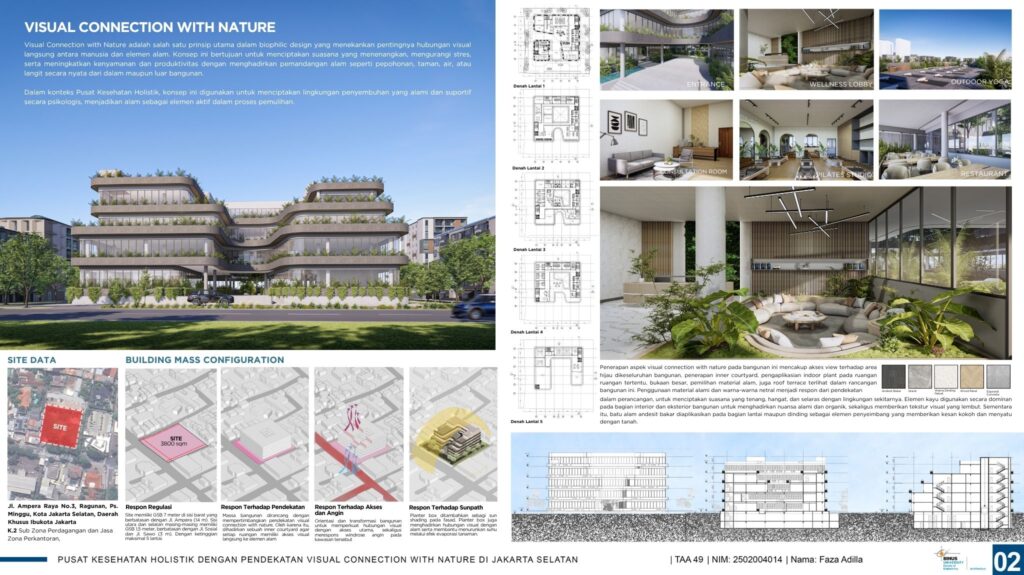 Pusat Kesehatan Holistik dengan Pendekatan Visual Connection with Nature di Jakarta Selatan