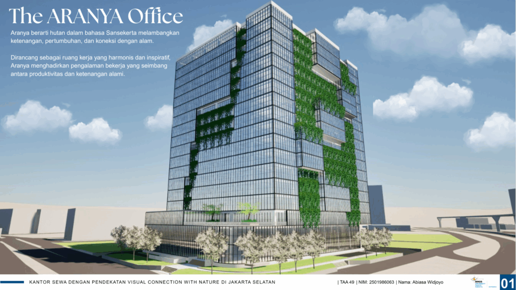 Kantor Sewa Dengan Penekatan Visual Connection With Nature Di Jakarta Selatan