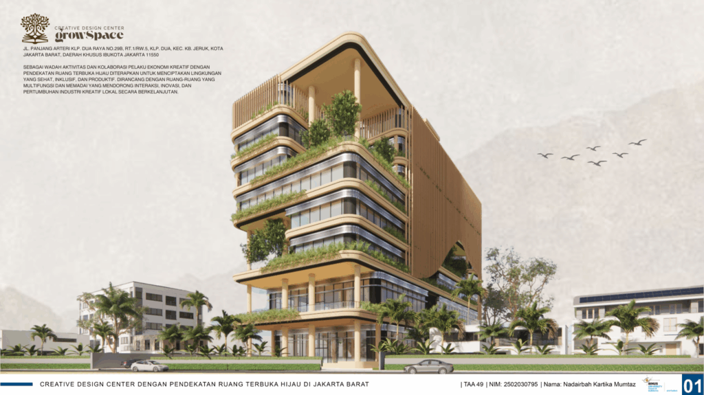 Creative Design Center Dengan Pendekatan Ruang Terbuka Hijau di Jakarta Barat