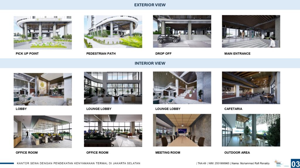 Kantor Sewa dengan Pendekatan Kenyaman Termal di Jakarta Selatan
