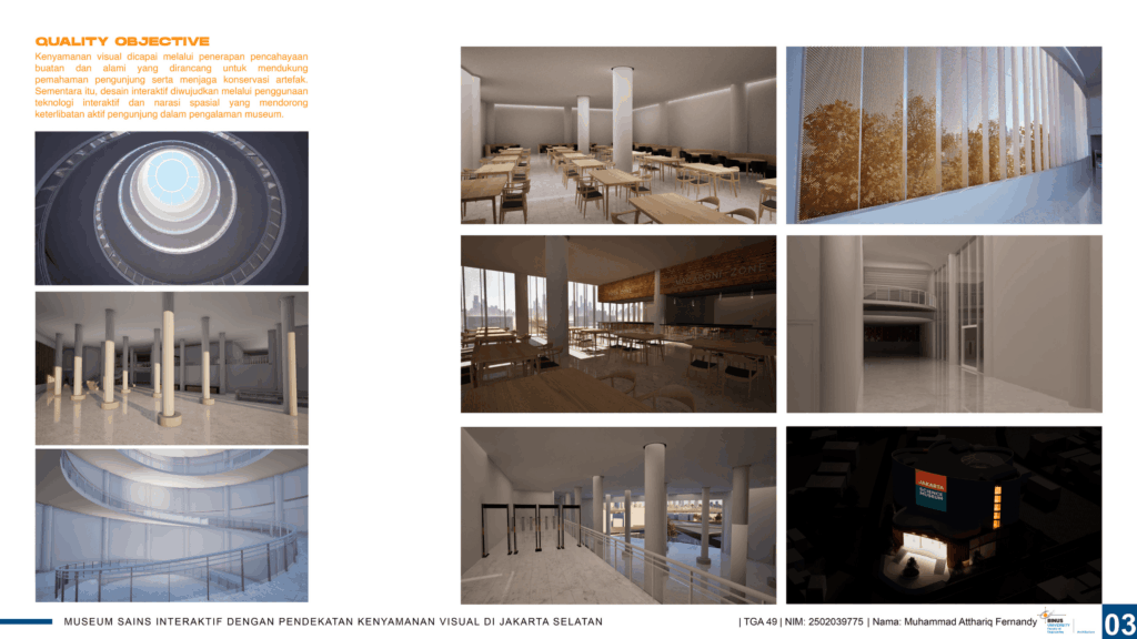 Museum Sains Interaktif dengan Pendekatan Kenyamanan Visual di Jakarta Selatan