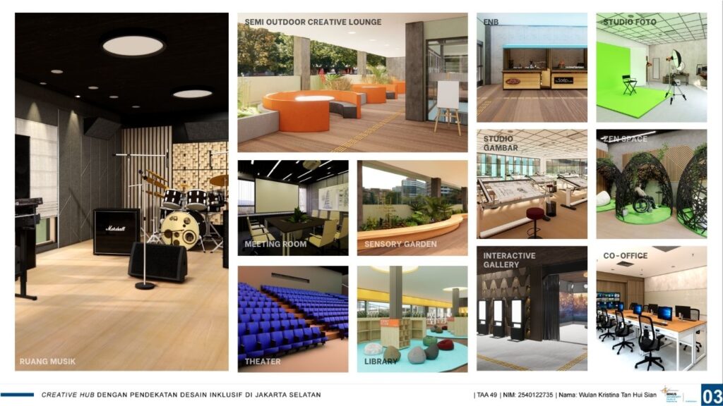 Creative Hub dengan Pendekatan Desain Inklusif di Jakarta Selatan