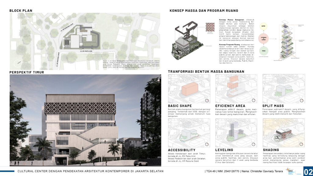 Cultural Center dengan pendekatan Arsitektur Kontemporer di Jakarta Selatan
