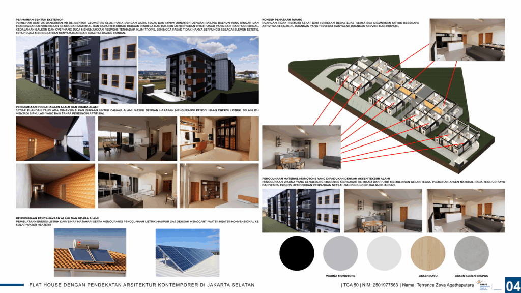 Flat House dengan Pendekatan Arsitektur Kontemporer di Jakarta Selatan