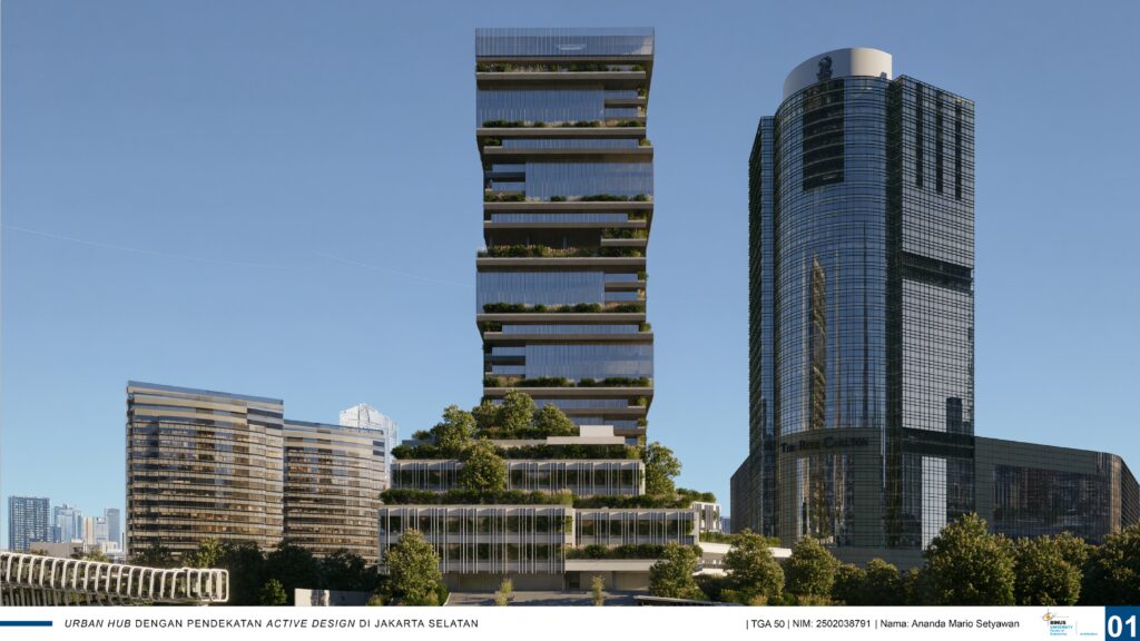 Urban Hub dengan Pendekatan Active Design di Jakarta Selatan