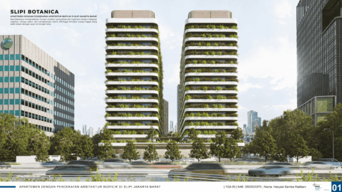 Apartemen dengan Pendekatan Arsitektur Biofilik di Slipi, Jakarta Barat